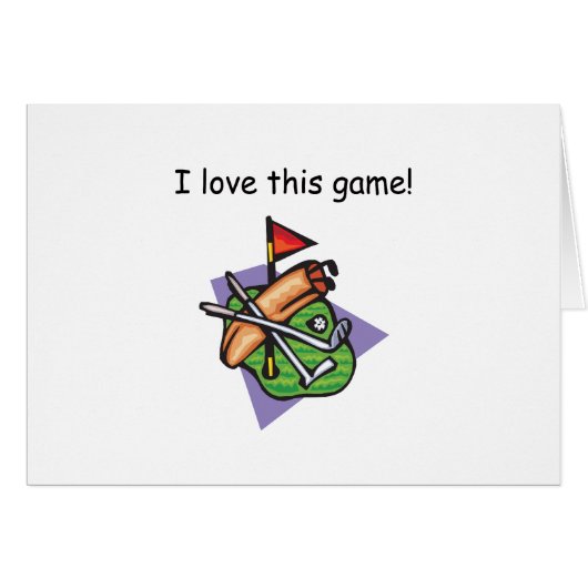 I Love This Game! Golf Design Cards (Front Horizontal)