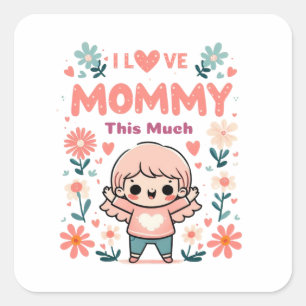 I Love This Mommy So Much Square Sticker