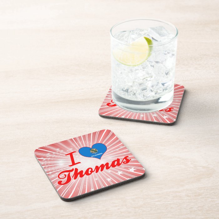 I Love Thomas, Oklahoma Beverage Coaster