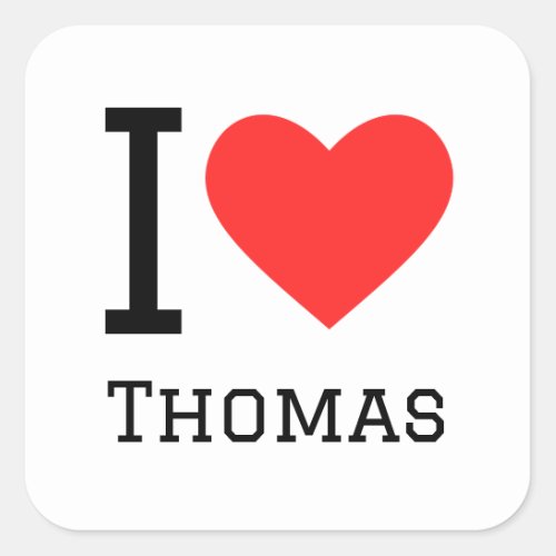 I love thomas square sticker