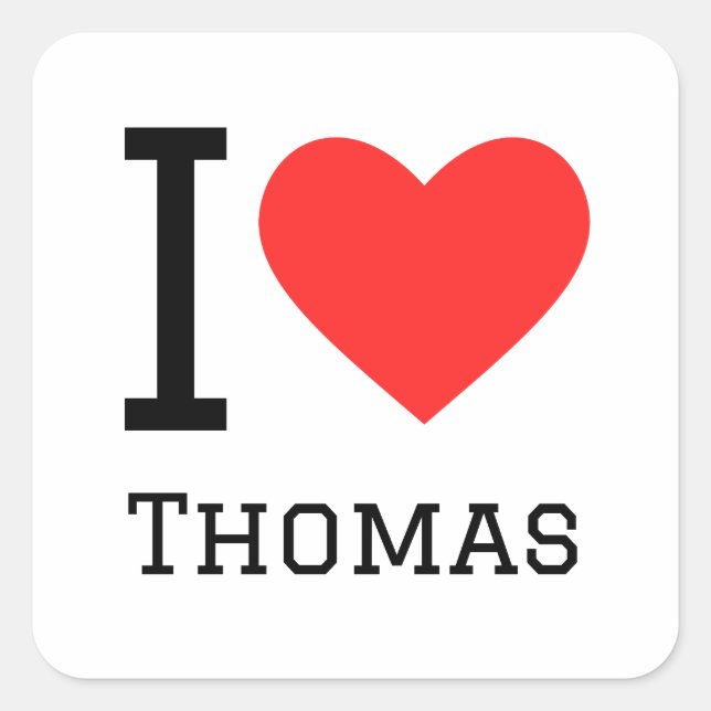 I love thomas square sticker (Front)