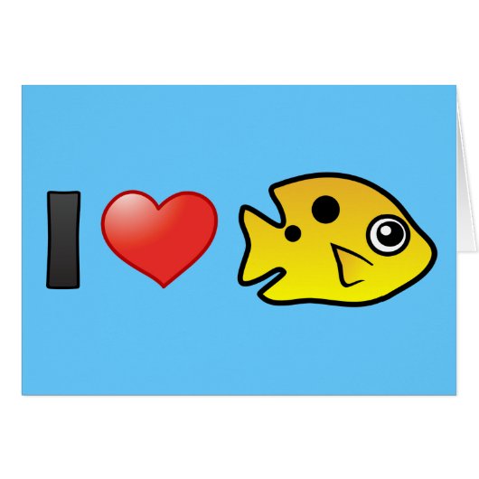 I Love Threespot Damselfish (Front Horizontal)