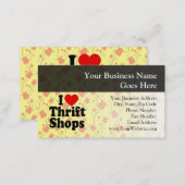 I Love Thrift Shops Business Card (Front/Back)
