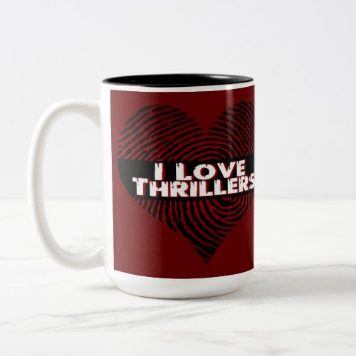 I Love Thrillers Red Two_Tone Coffee Mug