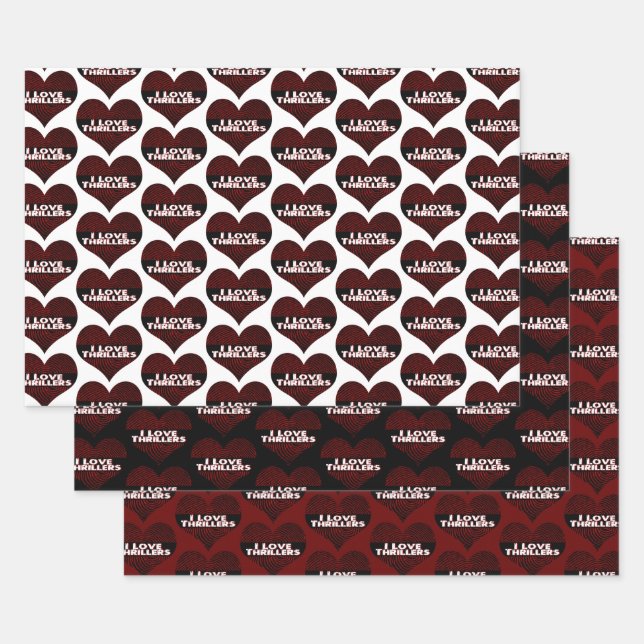I Love Thrillers   Wrapping Paper Sheets (Set)