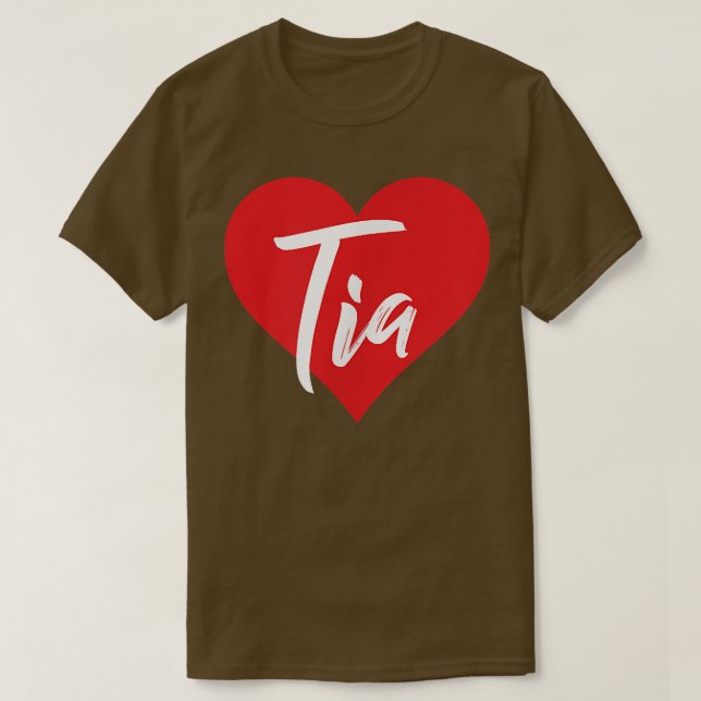 I Love Tia First Name Tshirt I Heart Named  (Design Front)