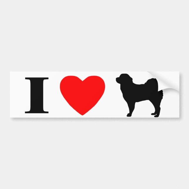 I Love Tibetan Mastiffs Bumper Sticker (Front)