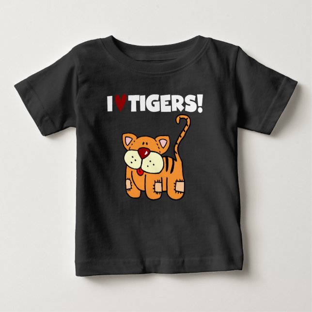I Love Tigers Baby T-Shirt (Front)