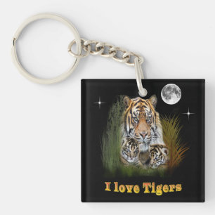 I love Tigers Keychain
