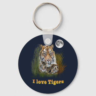 I love Tigers Keychain