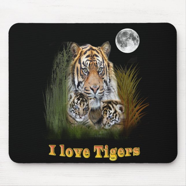 I love Tigers Mouse Pad (Front)