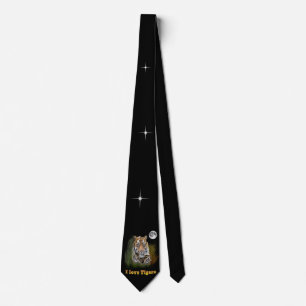 I love Tigers Neck Tie