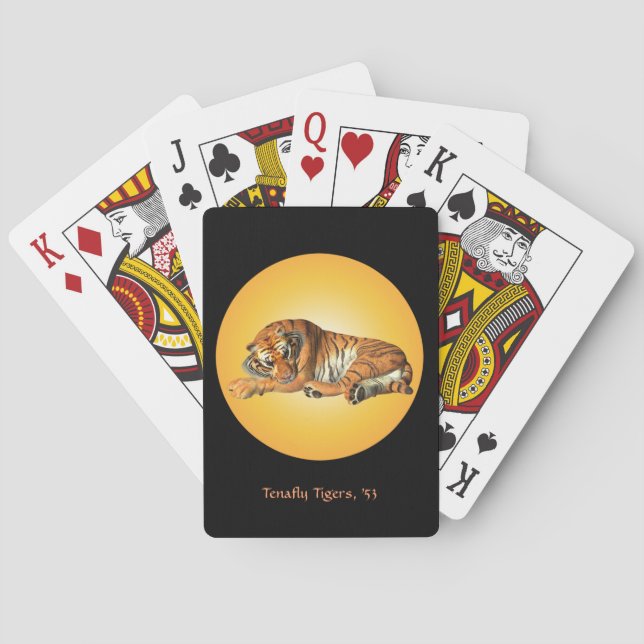 I Love Tigers Playing cards (Back)