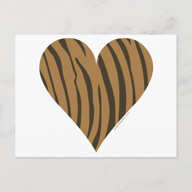 I Love Tigers Postcard (Front)