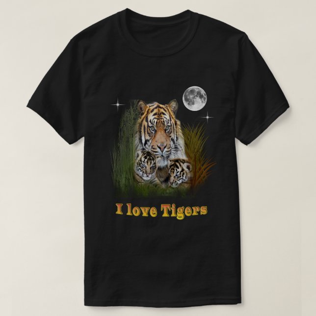 I love Tigers T-Shirt (Design Front)