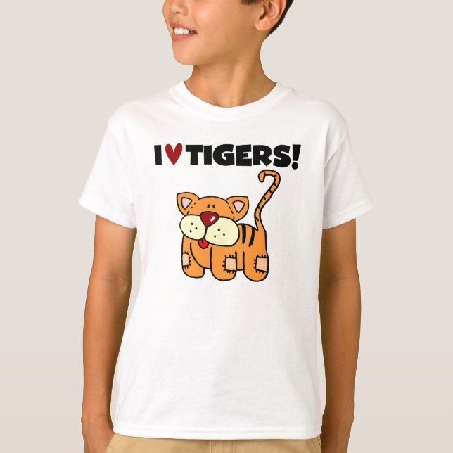 I Love Tigers T-Shirt (Front)