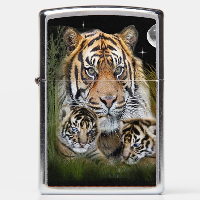 I love Tigers Zippo Lighter (Front)