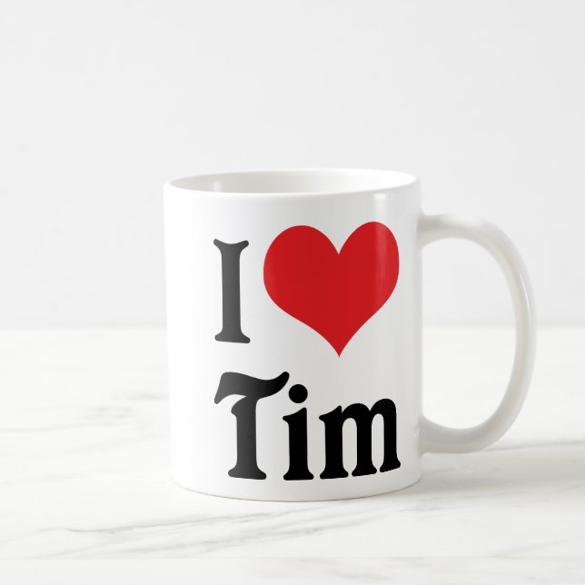 I Love Tim Coffee Mug (Right)