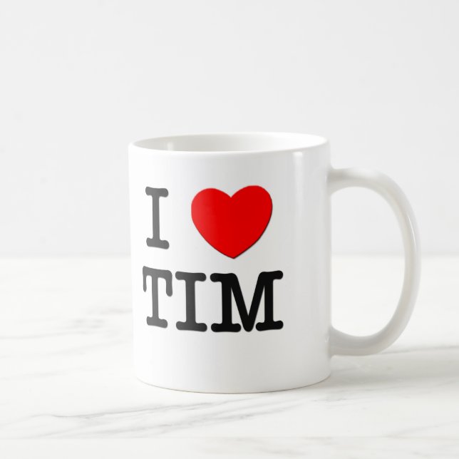 I Love Tim Coffee Mug (Right)