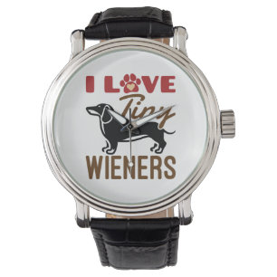 I Love Tiny Wieners Miniature Dachshund Doxie Watch