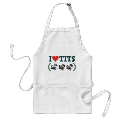 I Love Tits (birds) Adult Apron