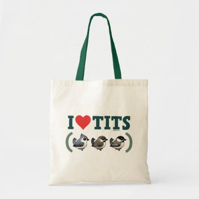 I Love Tits (birds) Tote Bag