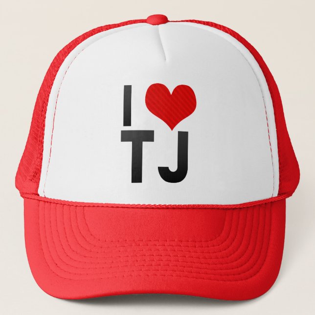 I Love TJ Trucker Hat (Front)