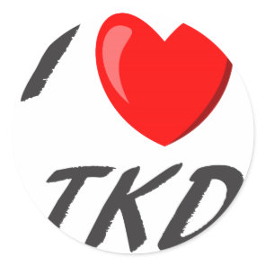 I Love TKD sticker