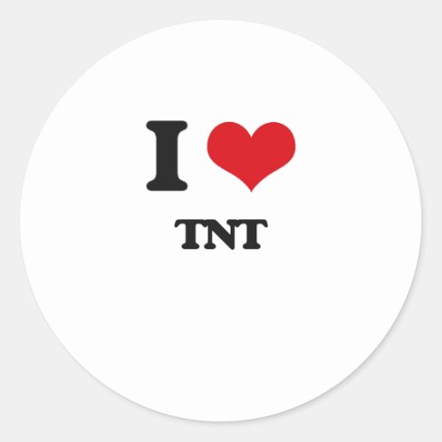 I Love TNT Classic Round Sticker