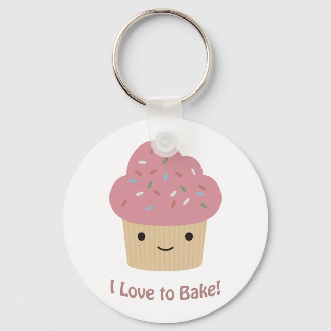 I love to bake keychain (Front)