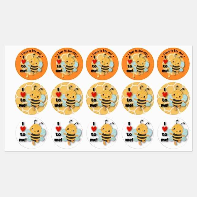 I love to bee me! 5x3 sheet labels (Sheet)