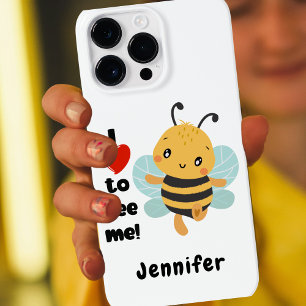 i love to bee me custom name white Case-Mate iPhone 14 pro max case