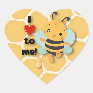 I love to bee me! heart sticker