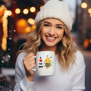 I love to bee me! Two-Tone coffee mug