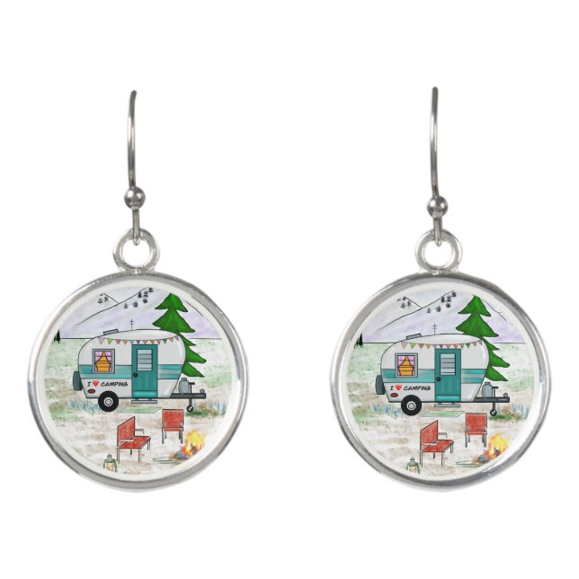 I love to Camp Earrings (Front)