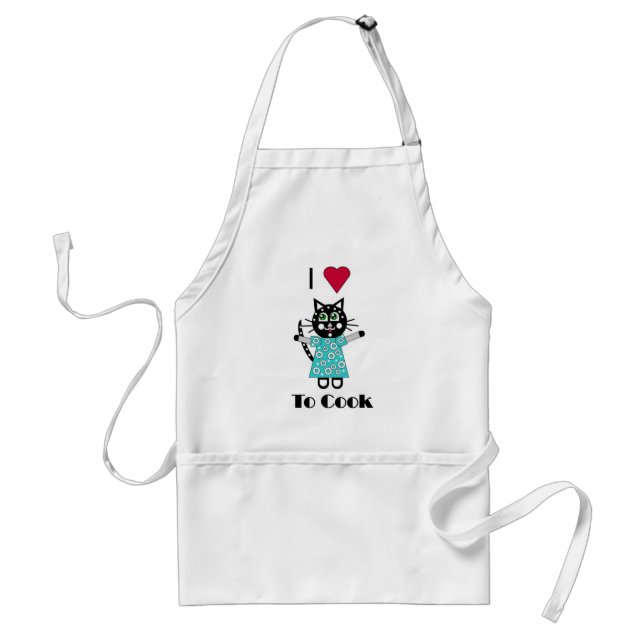 I love to Cook Adult Apron (Front)