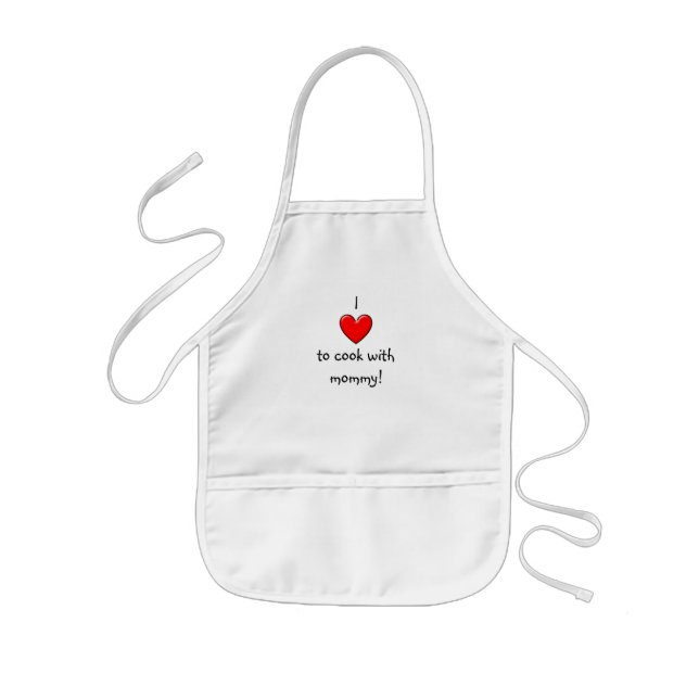 I love to cook with mommy! kids' apron (Front)