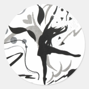 I Love To Dance Classic Round Sticker