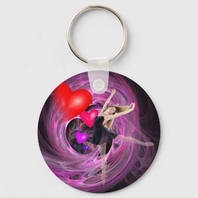 I Love To Dance! Keychain (Front)