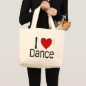 I Love To Dance Large Tote Bag