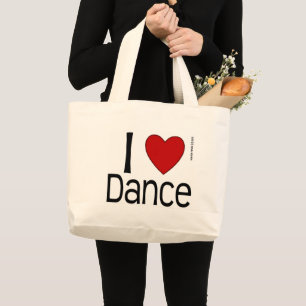 I Love To Dance Large Tote Bag