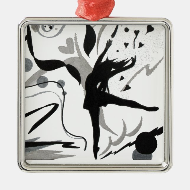 I Love To Dance! Metal Ornament (Front)