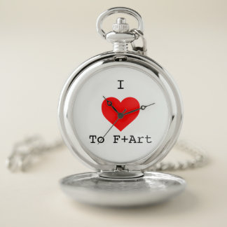 I LOVE To F+Art Pocket Watch by The F+Art Cafe