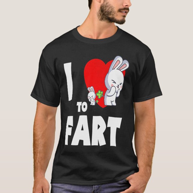 I Love To Fart Youth  Farter  Adult Bunny Rabbit T-Shirt (Front)