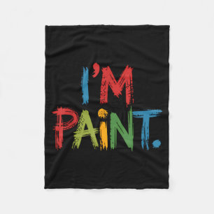 I Love To Finger Paint I'm Paint Funny Couple Vale Fleece Blanket