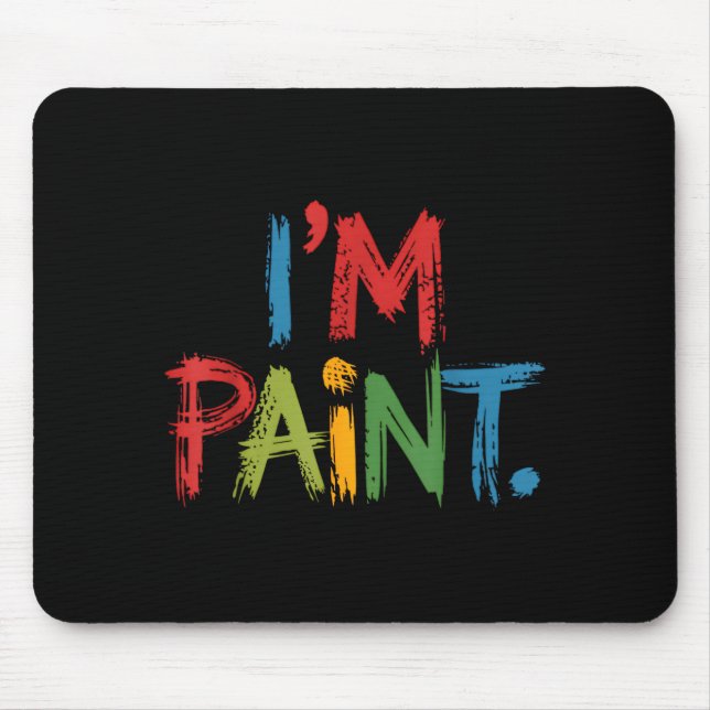 I Love To Finger Paint I'm Paint Funny Couple Vale Mouse Pad (Front)