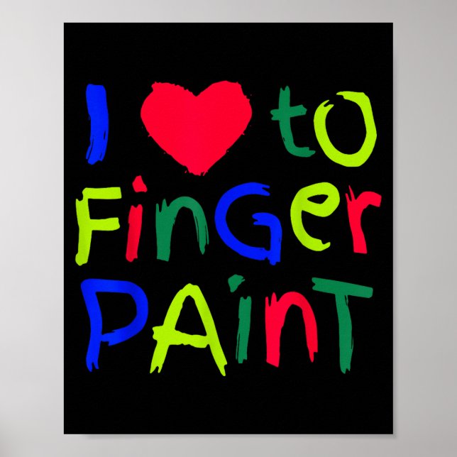 I Love To Finger Paint Matching I'm Paint Couple V Poster (Front)