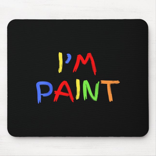 I Love To Finger Paint Tiny Red Heart I'm Paint Va Mouse Pad (Front)