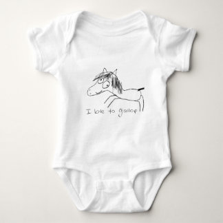 I Love to Gallop Baby Bodysuit