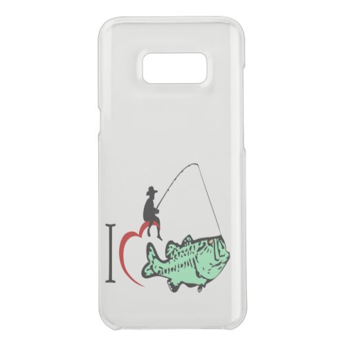 I love to go fishing with a red heart uncommon samsung galaxy s8 case
